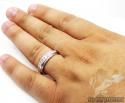 Mens 14k white gold round diamond wedding band 1.10ct