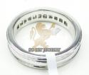 Ladies 14k white gold round diamond wedding band 0.85ct