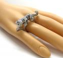 Ladies 14k white gold diamond black rhodium tiger ring 2.00ct