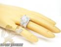 Ladies 14k white gold round diamond tiger ring 2.25ct