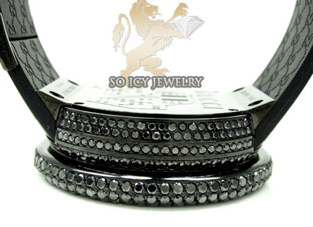 Mens black diamond igucci digital full case big bezel watch 13.00ct