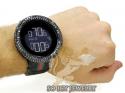Mens black diamond igucci digital full case big bezel watch 13.00ct