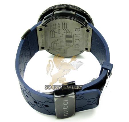 Mens black diamond igucci digital big bezel watch 11.00ct - Image 5