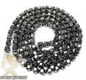 Mens 10k black gold round black diamond tennis link chain 64.00ct