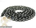 Mens 10k black gold round black diamond tennis link chain 64.00ct
