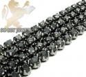 Mens 10k black gold round black diamond tennis link chain 64.00ct