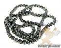 Mens 10k black gold round black diamond tennis link chain 64.00ct