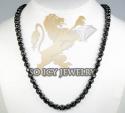 Mens 10k black gold round black diamond tennis link chain 64.00ct