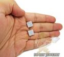 10k white gold round diamond 3d ice cube earrings 4.50ct