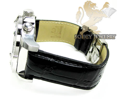 Mens techno com by kc diamond big bezel watch 2.00ct