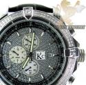 Mens techno com by kc diamond big bezel watch 2.00ct