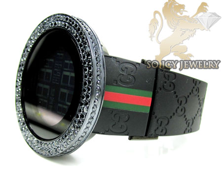 Mens black diamond igucci digital watch 6.00ct - Image 3
