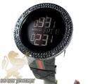 Mens black diamond igucci digital watch 6.00ct