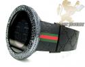 Mens black diamond igucci digital watch 6.00ct