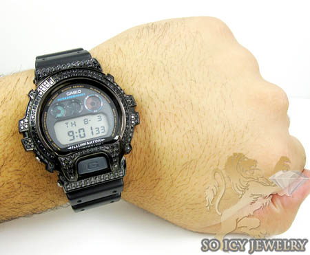 Mens black cz dw-6900 black g-shock watch 3.00ct - Image 5