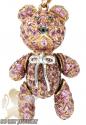 Ladies 14k rose gold pink sapphire teddy bear pendant 2.75ct
