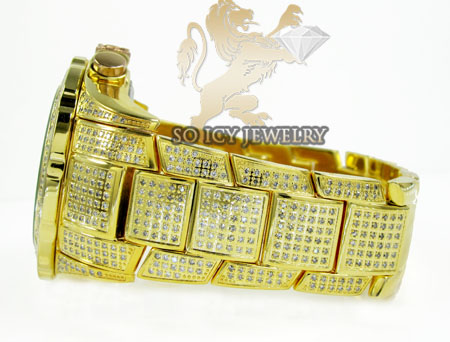 Diamond yellow icelink aqua terra mens watch 7.00ct - Image 4