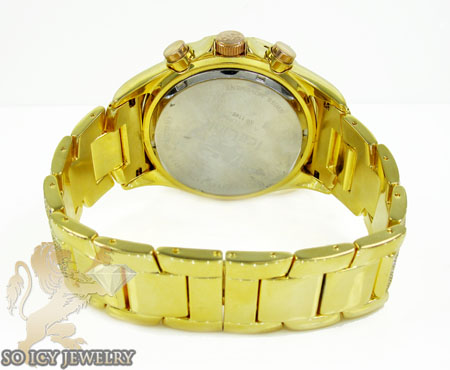 Diamond yellow icelink aqua terra mens watch 7.00ct