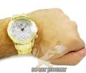 Diamond yellow icelink aqua terra mens watch 7.00ct