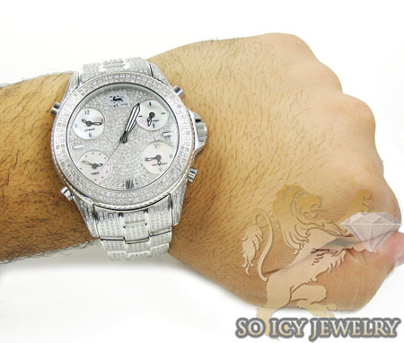 Diamond icelink marco polo fully iced mens watch 15.00ct - Image 8