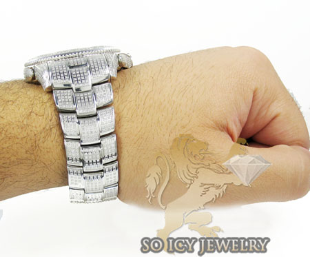 Diamond icelink marco polo fully iced mens watch 15.00ct