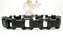 Black sterling silver black diamond bicycle chain bracelet 8.00ct