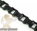 Black sterling silver black diamond bicycle chain bracelet 8.00ct