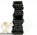 Black sterling silver black diamond bicycle chain bracelet 8.00ct