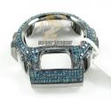 Blue diamond black .925 italy g-shock case 5.50ct