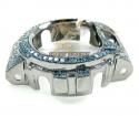 Blue diamond black .925 italy g-shock case 5.50ct