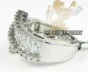 Ladies 18k white gold baguette diamond fashion ring 2.00ct