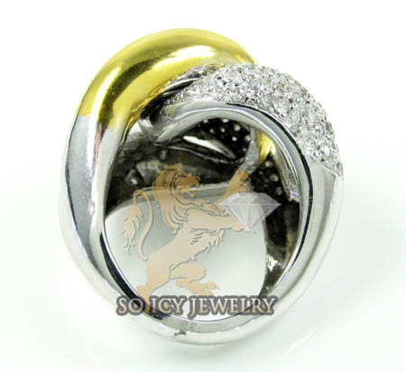 Ladies 14k two tone gold round diamond fashion ring 2.00ct - Image 6