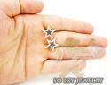 10k yellow gold red diamond star earrings 0.70ct