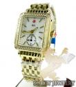 Ladies michele deco diamond yellow stainless steel watch 0.60ct