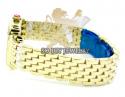 Ladies michele deco diamond yellow stainless steel watch 0.60ct