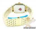 Ladies michele deco diamond yellow stainless steel watch 0.60ct