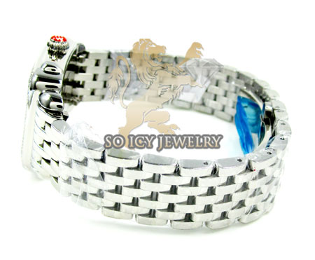Ladies michele deco diamond white stainless steel watch 0.60ct