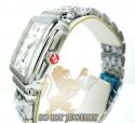 Ladies michele deco 16 white stainless steel watch 0.05ct