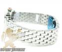 Ladies michele deco 16 white stainless steel watch 0.05ct
