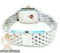 Ladies michele deco 16 white stainless steel watch 0.05ct