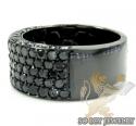 Mens 10k black gold black diamond band 3.75ct