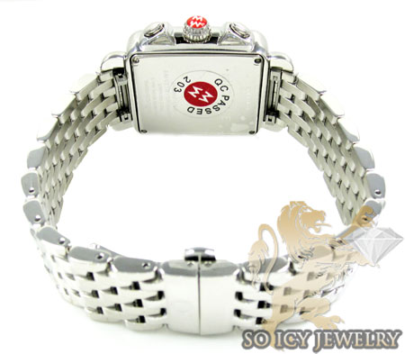 Ladies michele deco diamond white stainless steel watch 0.60ct - Image 5