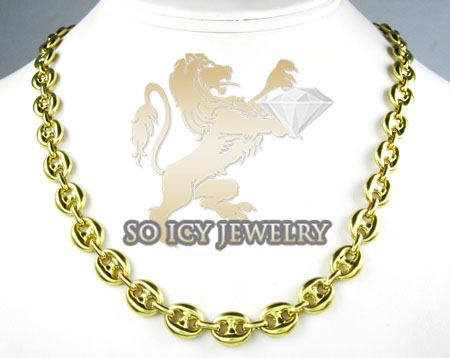 14k yellow gold gucci link chain 18 inches 8.5mm - Image 6