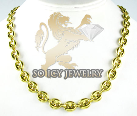 14k yellow gold gucci link chain 24 inches 8.5mm