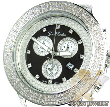 Mens joe rodeo white stainless steel pilot diamond watch 3.15ct jrpl2 - Image 2