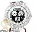 Mens joe rodeo white stainless steel pilot diamond watch 3.15ct jrpl2