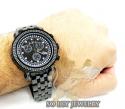 Mens joe rodeo black stainless steel tyler diamond watch 2.00ct jty15