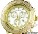 Mens joe rodeo yellow stainless steel pilot diamond watch 3.15ct jrpl3