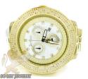 Mens joe rodeo yellow stainless steel pilot diamond watch 3.15ct jrpl3