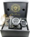 Mens joe rodeo black stainless steel junior diamond watch 4.75ct jju80